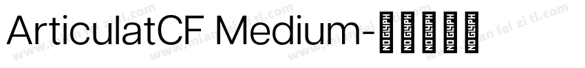 ArticulatCF Medium字体转换